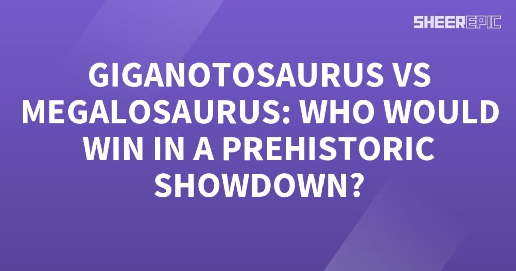 A Prehistoric Showdown featuring a purple background with white text.