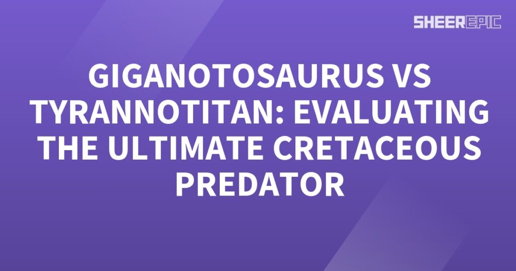 The epic battle between Giganotosaurus and Tyrannotitan, the ultimate Cretaceous predators.