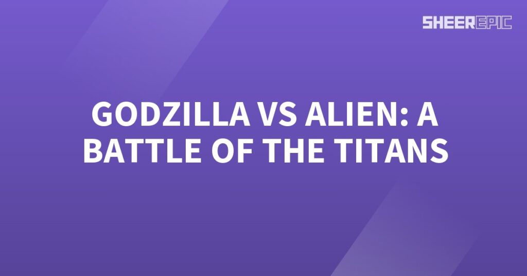 Godzilla and Alien engage in an epic battle.