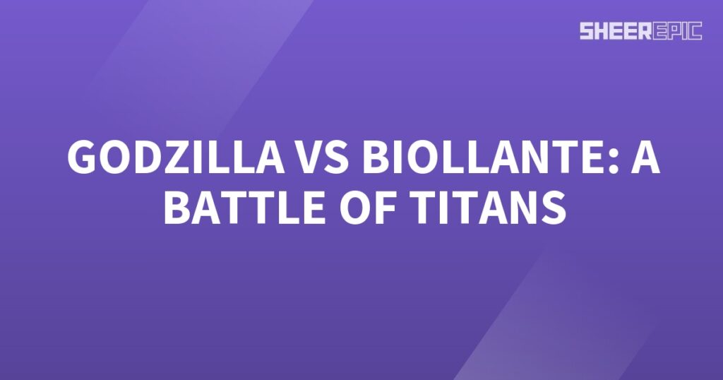 Gorilla vs Biollante, a titanic battle.