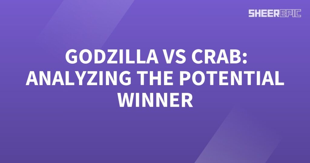 In this analysis, we will be pitting a gorilla against a crab to determine the potential winner.