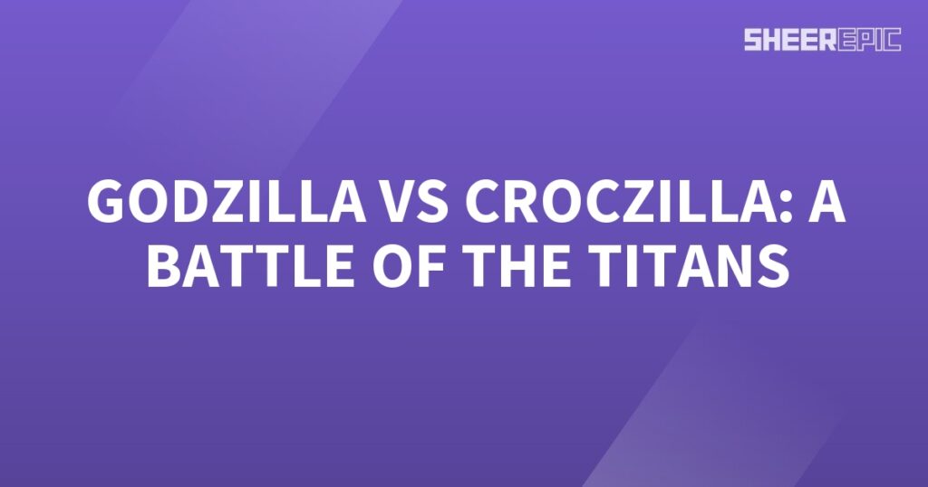 In this epic battle, the titan Godzilla clashes against the ferocious Croczilla.