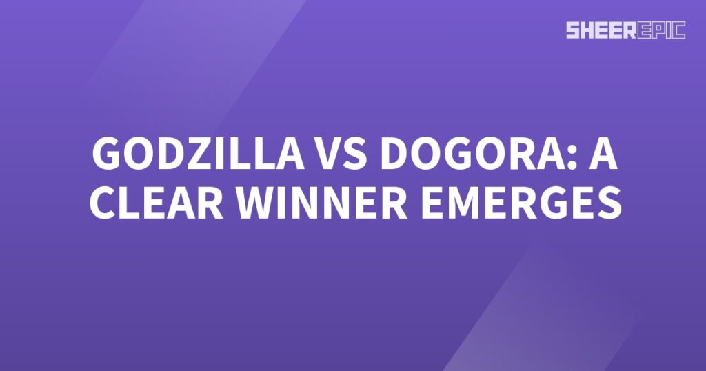 In the ultimate battle between Godzilla and Dogora, a clear winner emerges as the two gigantic creatures clash in an epic showdown.