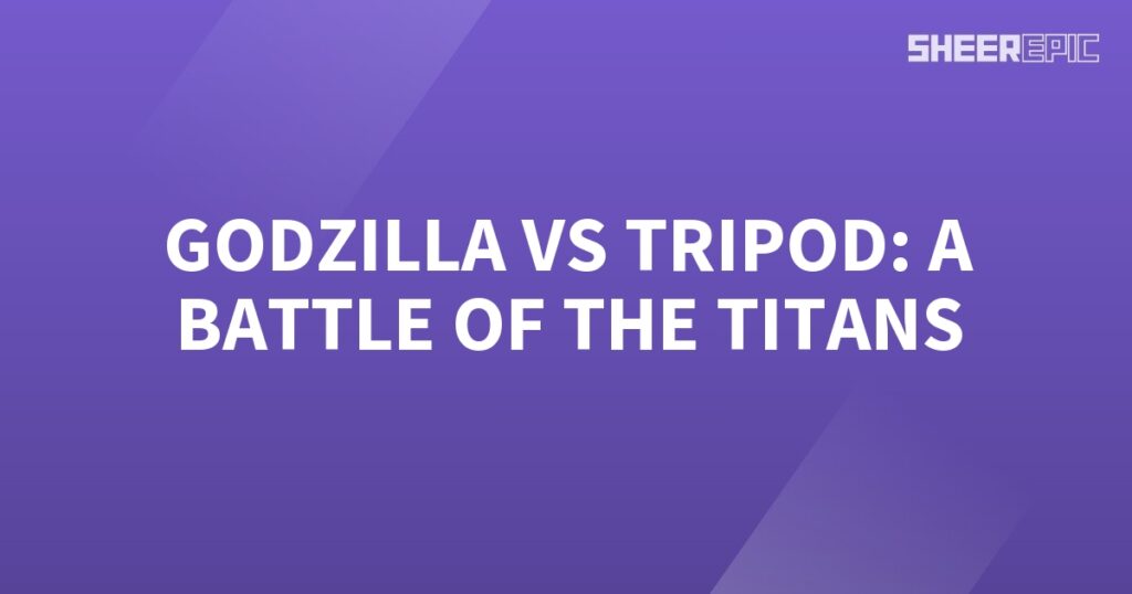 Godzilla battles a tripod, a clash of titans.