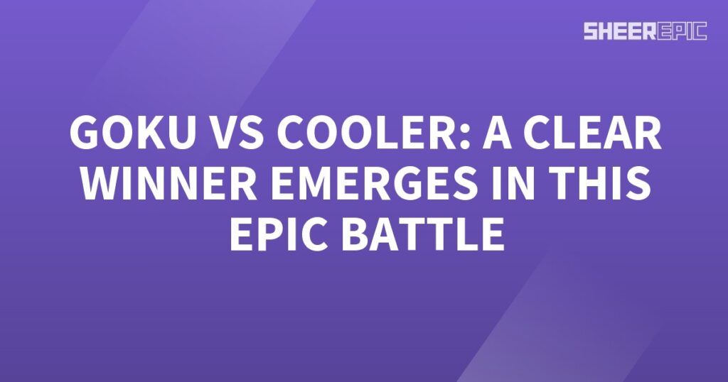 Goku vs cooler a clear winner emerges in this epic battle.