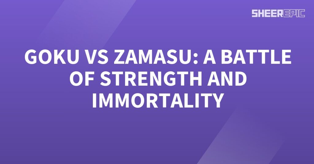 Goku vs zamasu battle of strength and immortality.