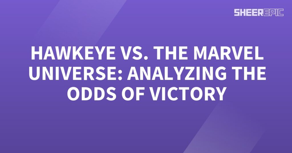 Hawkeye, one of the prominent characters in the Marvel Universe, engages in a thrilling battle against formidable foes. With unmatched precision and skill, he takes on this challenge by meticulously analyzing the odds