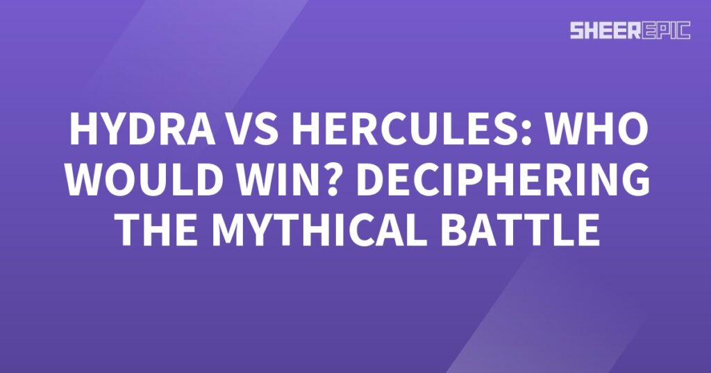 Deciphering the mythical battle between Hercules and the Hydra