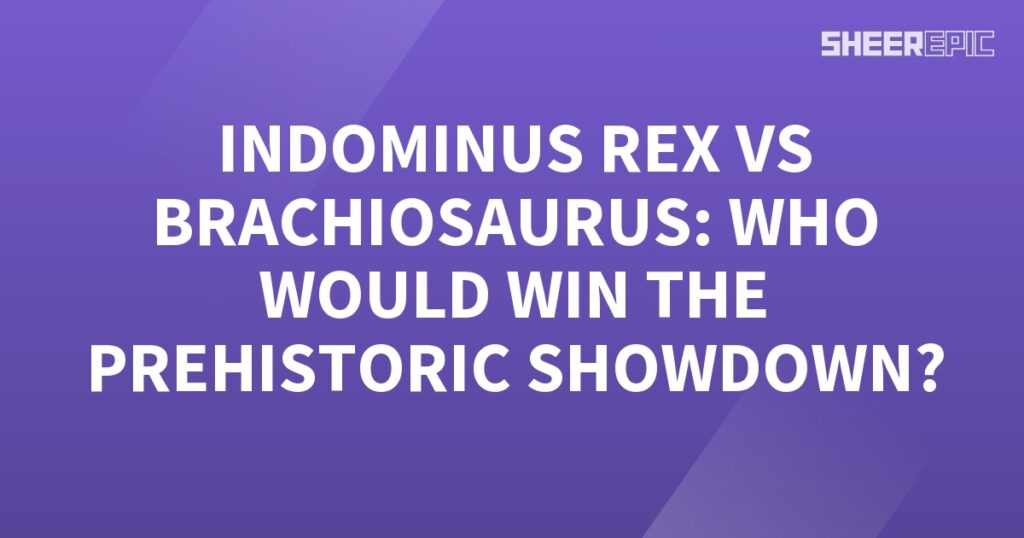 Witness the epic prehistoric showdown between the mighty Indominus Rex and the towering Brachiosaurus. Discover who emerges victorious in this titanic clash of ancient beasts.