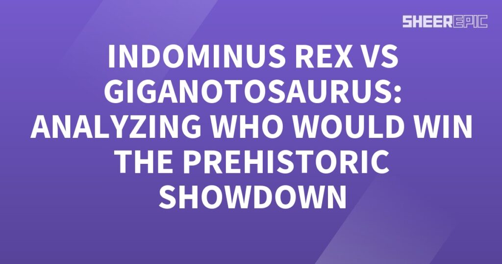 In this thrilling prehistoric showdown, we analyze the epic battle between the Indominus Rex and Giganotosaurus to determine who would emerge victorious.