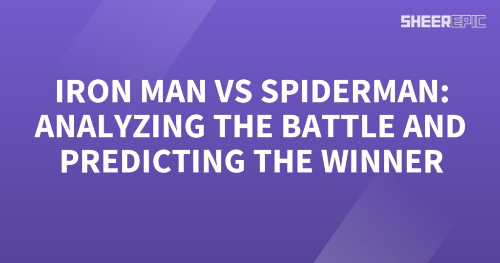 Iron Man and Spiderman analyzing their epic battle to predict the ultimate winner.