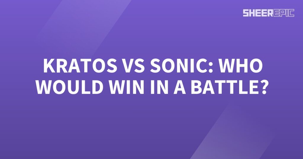 A battle between Kratos and Sonic, who will emerge victorious?