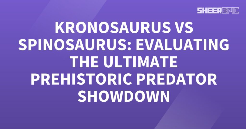 The ultimate prehistoric predator showdown - Kronosaurus vs Spinosaurus.