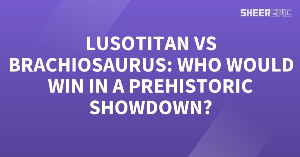 In a prehistoric showdown, the mighty Brachiosaurus takes on the formidable Lusotitan. Who will emerge victorious in this epic battle?