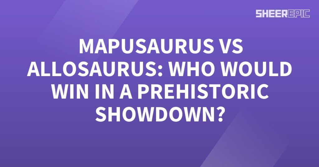 In this thrilling prehistoric showdown, the formidable Mapusaurus takes on the mighty Allosaurus.