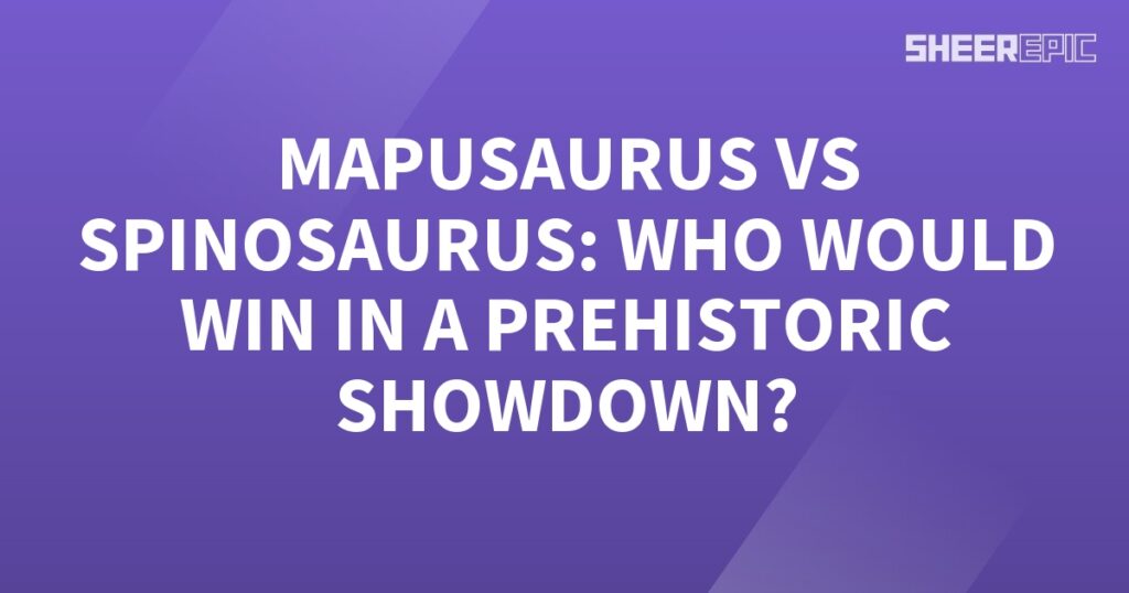 The epic battle between Mapusaurus and Spinosaurus in a thrilling Prehistoric Showdown.