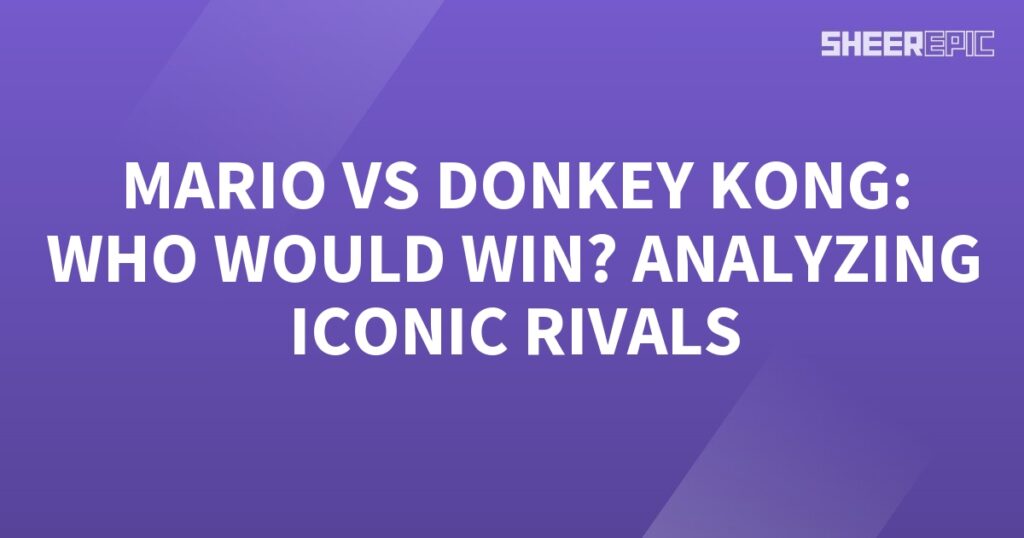 Analysis of the iconic rivals Mario and Donkey Kong: Who would emerge victorious in a battle?