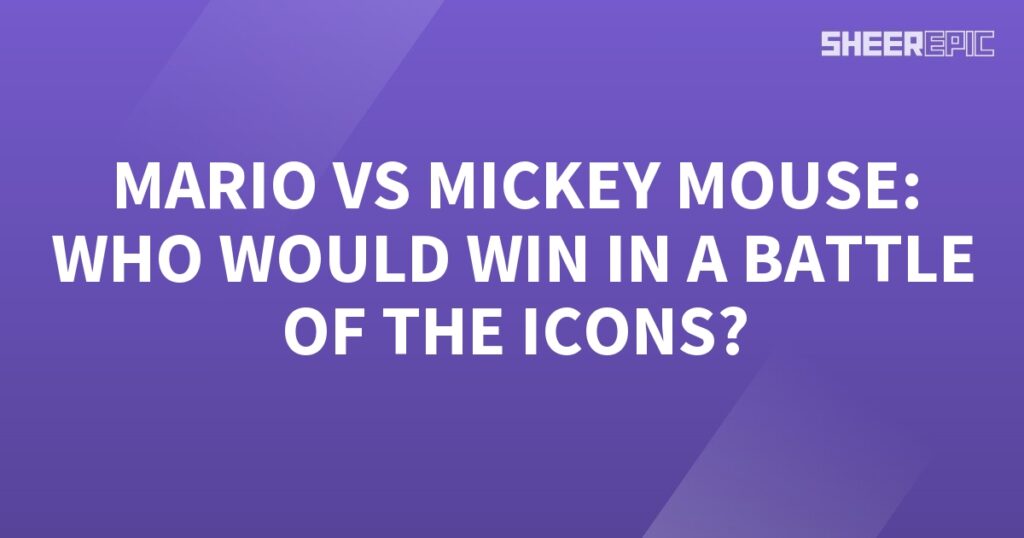 Who would win in a battle between Mario and Mickey Mouse?