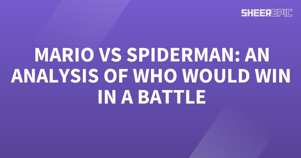 In this analysis, we will compare the strengths and abilities of Mario and Spiderman in an ultimate battle to determine who would emerge victorious.