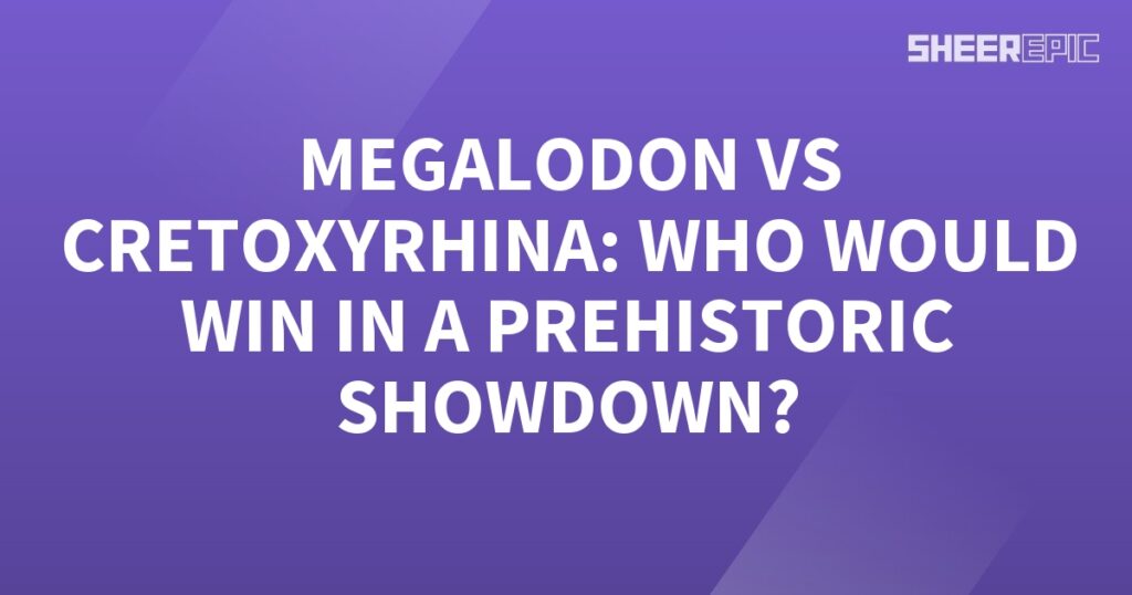 A thrilling prehistoric showdown unfolds between the ancient titans, Megalodon and Cretoxyrhina.