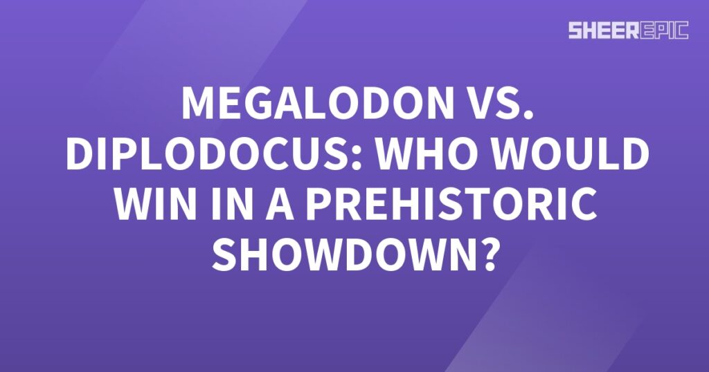 In this prehistoric showdown, the formidable Megalodon and the colossal Diplodocus face off to determine who would emerge victorious.