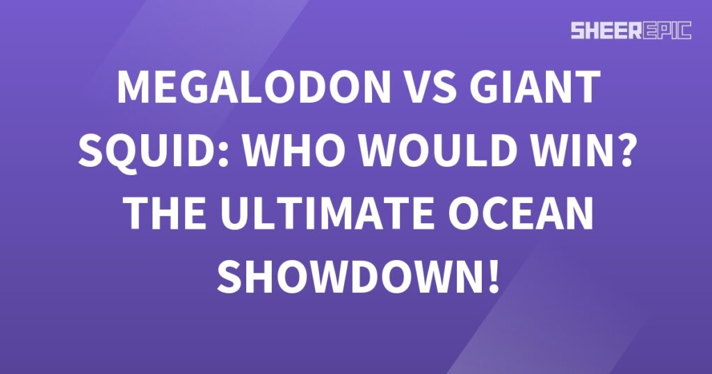 Megalodon vs Giant Squid, an ultimate ocean showdown.