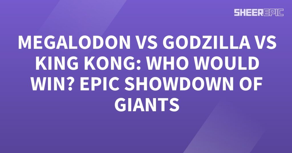 Godzilla vs King Kong - an epic showdown of giants!