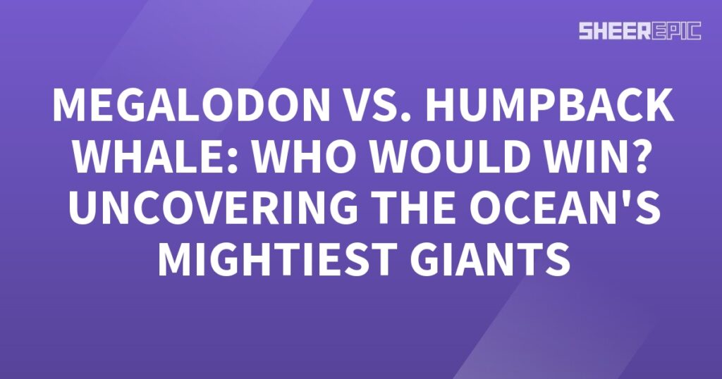 Megalon, the ocean's mightiest giant, takes on the humpback whale in an epic battle to uncover the biggest whale of all time.