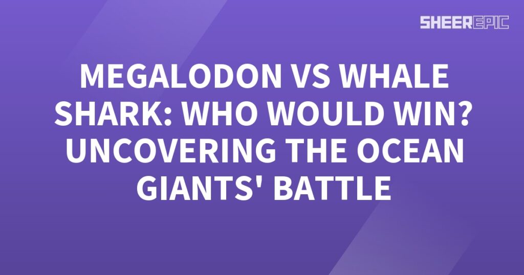 Megalodon vs whale shark, uncovering the ocean's biggest battle between these ocean giants.