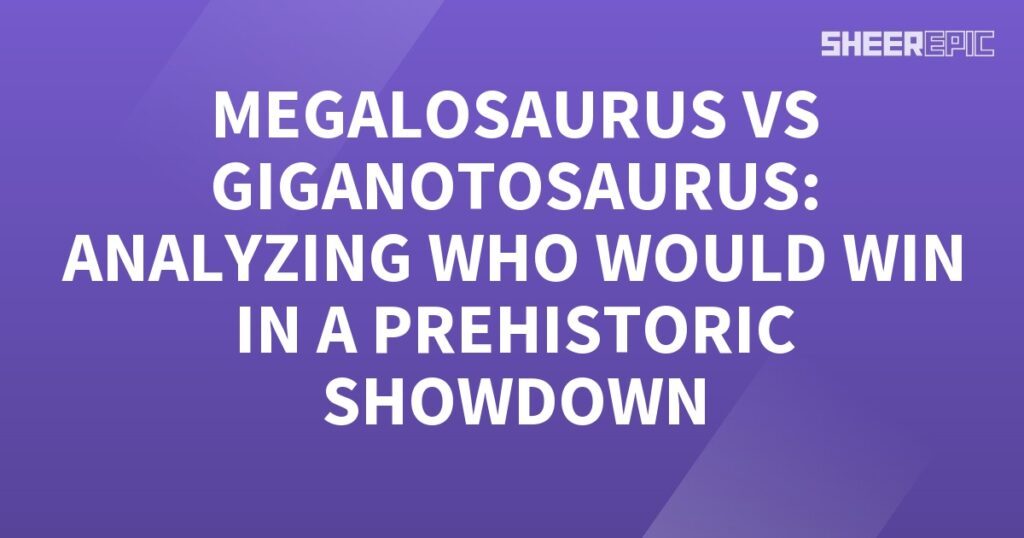 Megasaurus vs Giganotosaurus - Prehistoric Showdown Analysis.