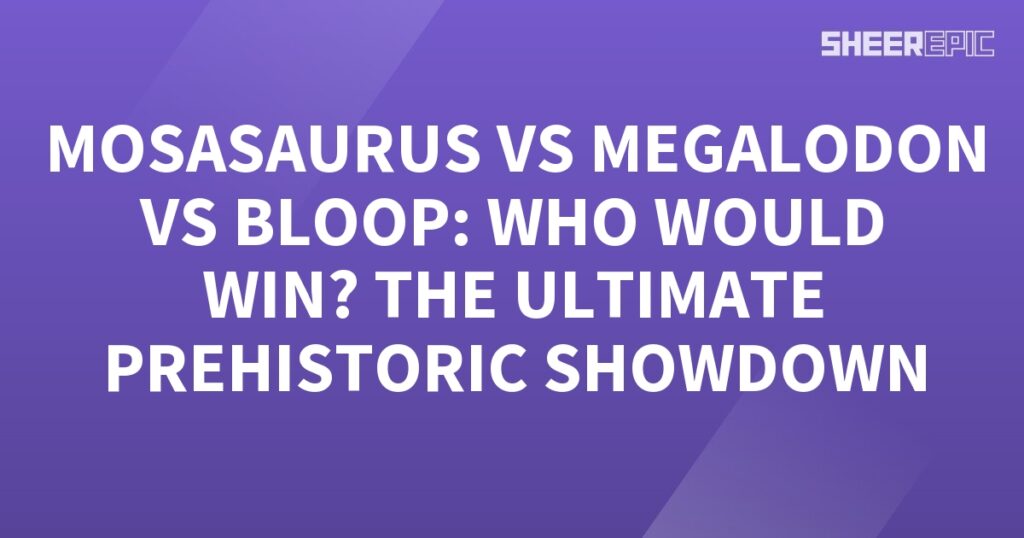 The ultimate prehistoric showdown between the Mossasaurus and Megalodon.