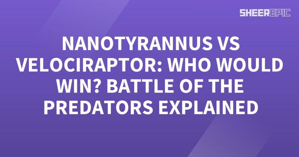 Title: The Fierce Battle: Nanotyrannus vs Velociraptor 

Description: Discover the ultimate face-off between two formidable predators, the Nanotyrannus and Velocir