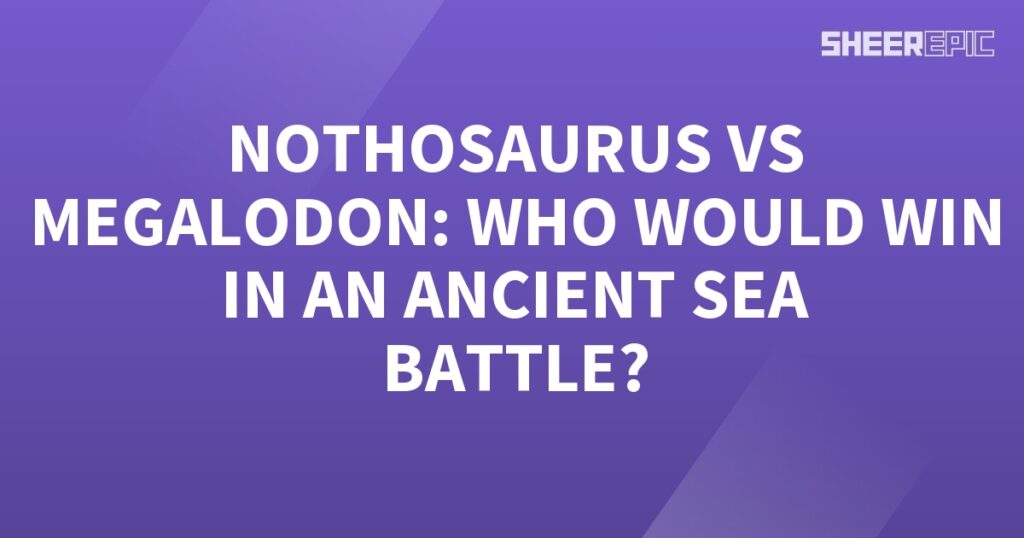 Nothosaurus and megalodon engage in an epic ancient sea battle.