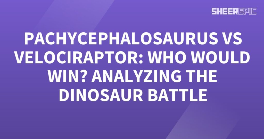 Analyzing the fierce Dinosaur Battle between Pachycephalosaurus and Velociraptor