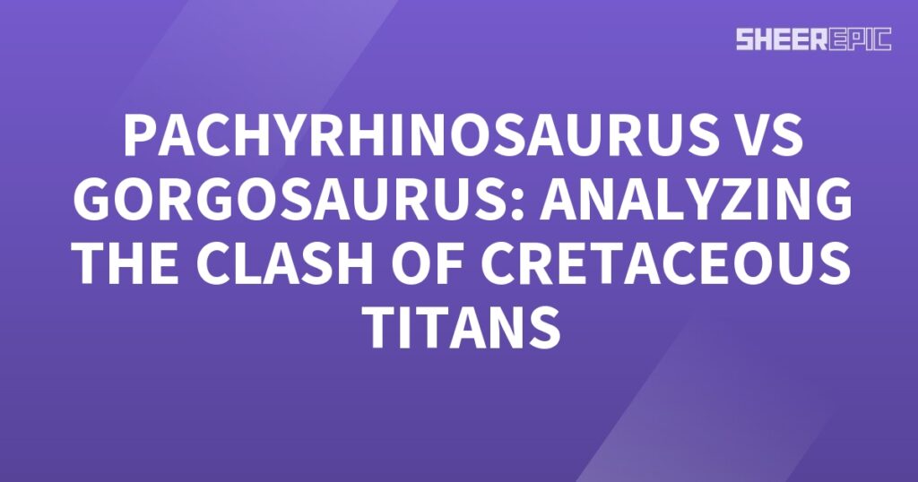 In this captivating analysis, witness the fierce clash between the cretaceous titans - Pachyrhinosaurus and Gorgosaurus.