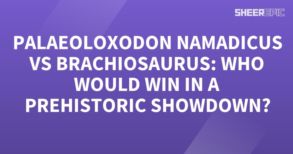 In a thrilling prehistoric showdown, the colossal Brachiosaurus faces off against the mighty Paleoloxodon Namadicus.