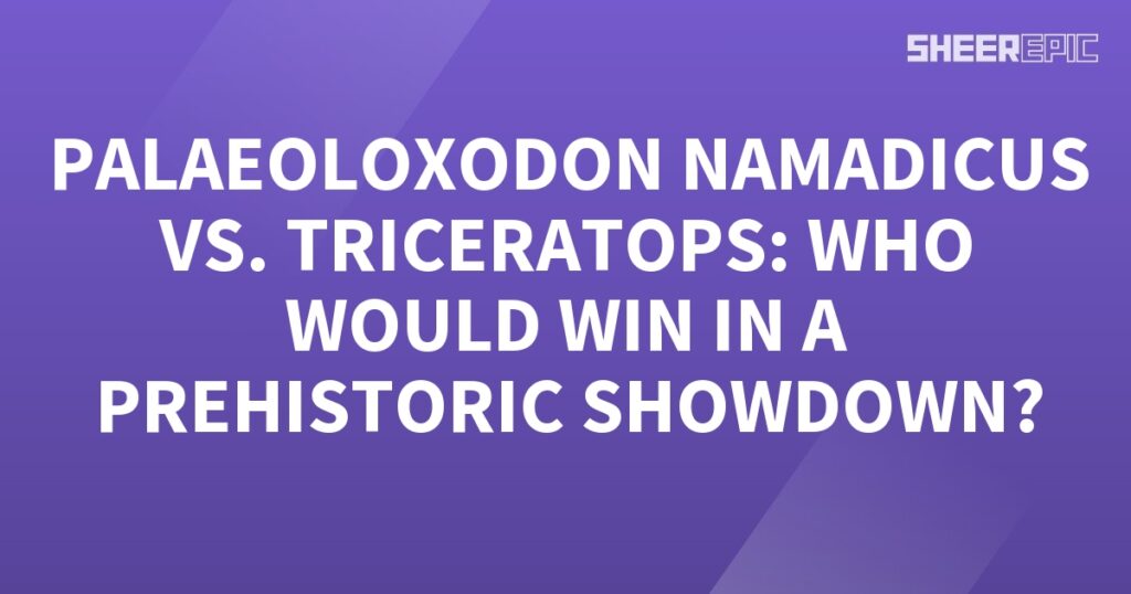 Paleooxydon namadicus vs triceratops in a thrilling prehistoric showdown.