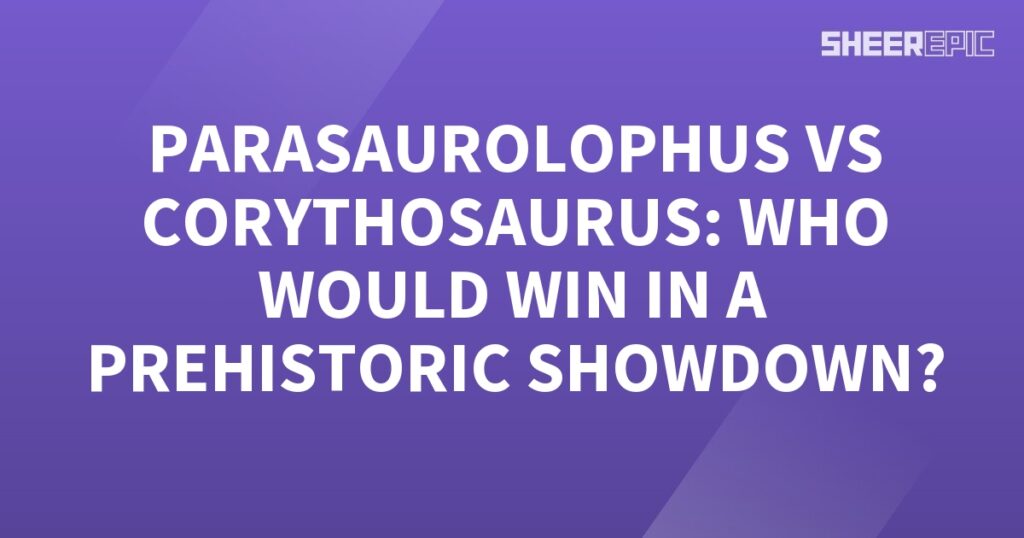 Parasaurolophus and Corythosaurus engage in an epic prehistoric showdown.