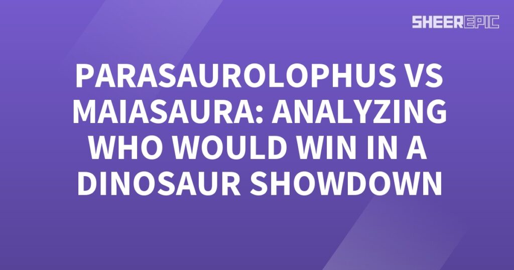 Parasaurolophus and Maiasaura face off in an epic Dinosaur Showdown.