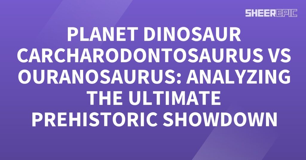 A purple background with white text, featuring the Planet Dinosaur.