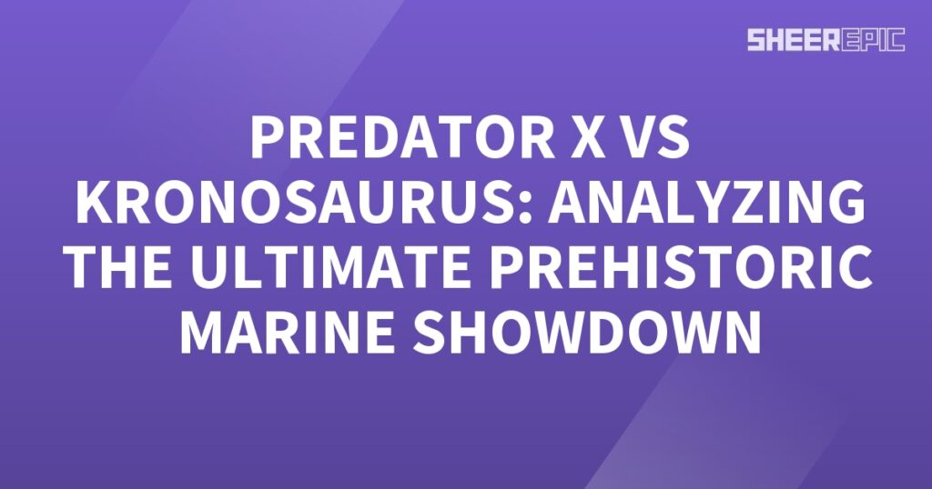 A purple background with white text featuring a prehistoric Kronosaurus.