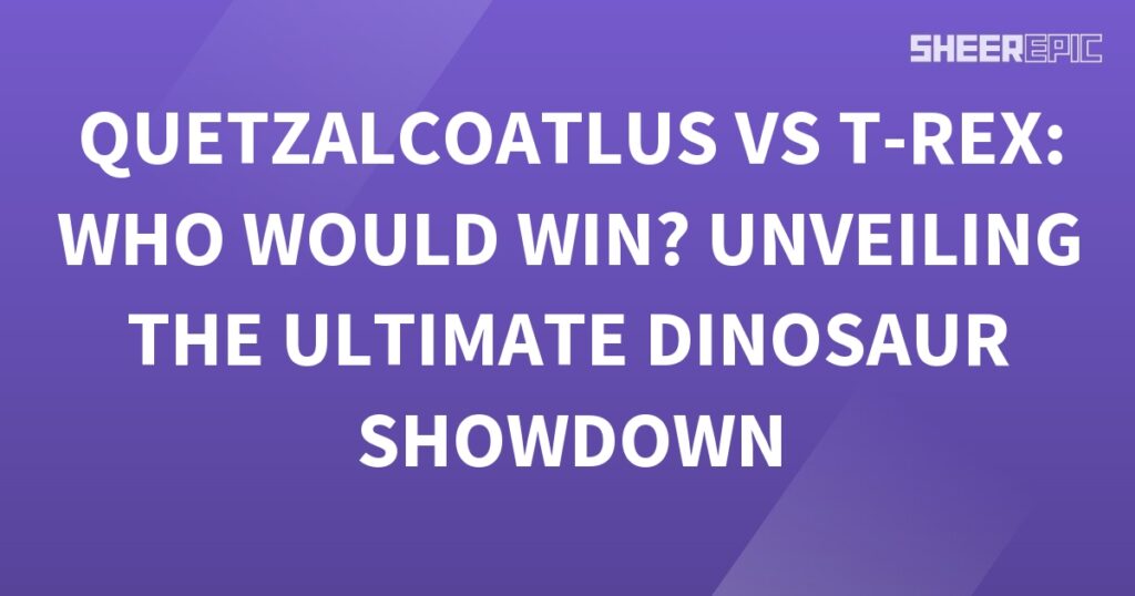 Witness the ultimate dinosaur showdown between Quetzalcoatlus and T-Rex. Who will emerge victorious in this epic battle?