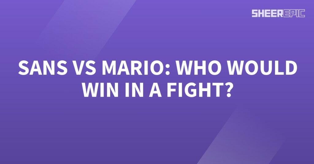 Mario vs Sans in a fight - who would win?