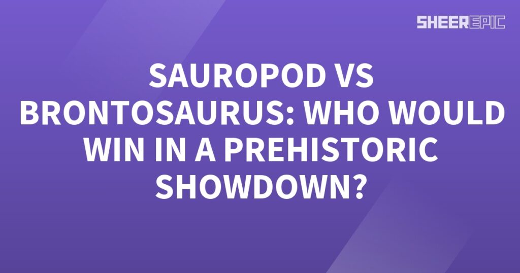 The ultimate prehistoric showdown between sauropods and brontosaurus!