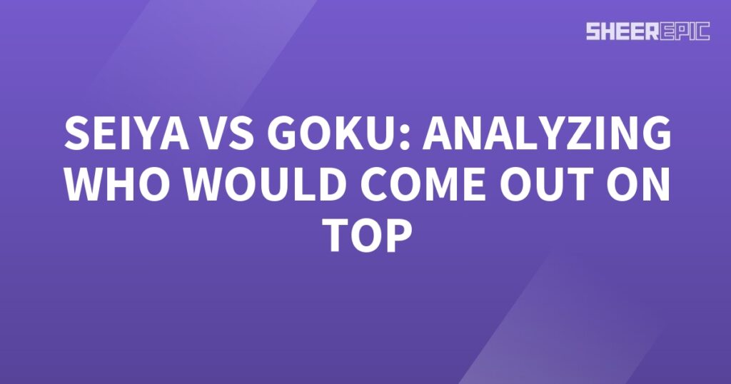 Seva and Goku analyzing who would come out on top in a Seiya vs Goku battle.