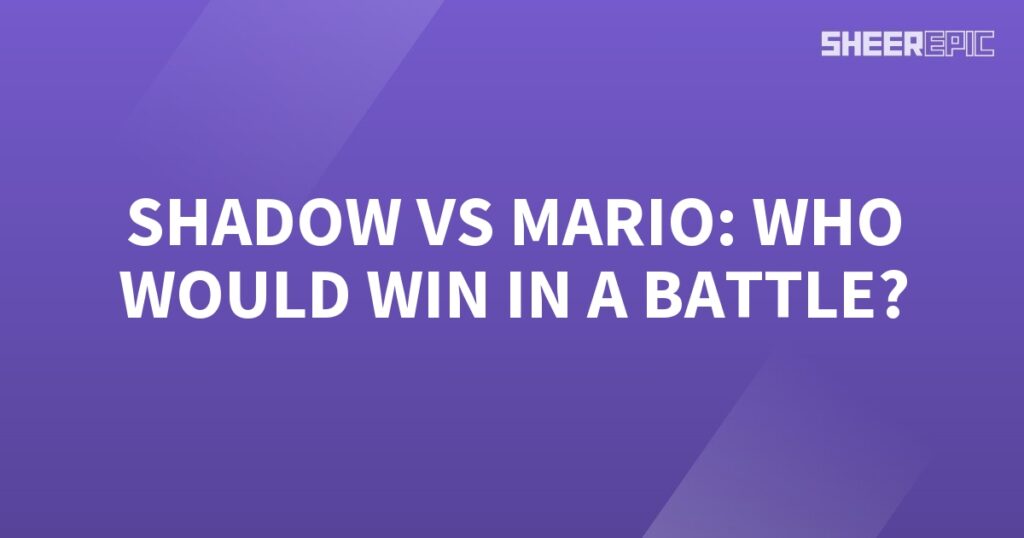 Mario and Shadow face off in an epic battle.