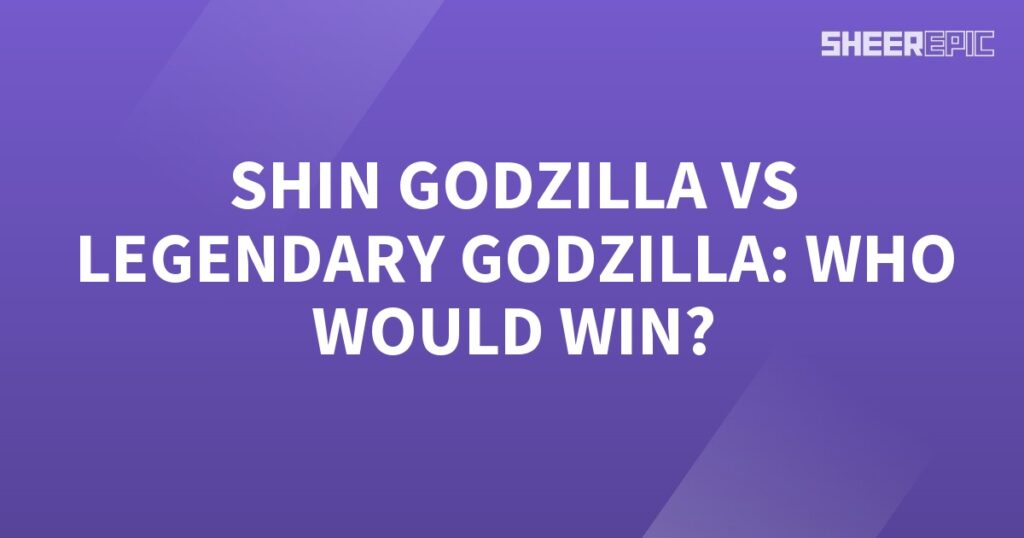 Shin gorilla, a formidable competitor, takes on the legendary Godzilla in an epic battle to determine who would reign supreme.