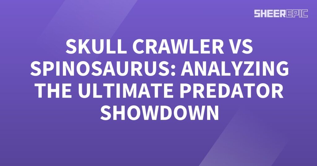 The ultimate predator showdown between the Skull Crawler and Spinosaurus.