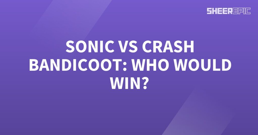 Sonic and Crash Bandicoot engage in an epic battle to determine who would emerge victorious.