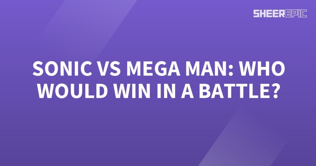 Sonic and Mega Man face off in an epic battle to determine the ultimate victor.